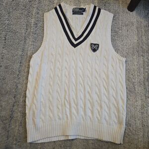 Polo by Ralph Lauren Cream V-Neck Sweater Vest
